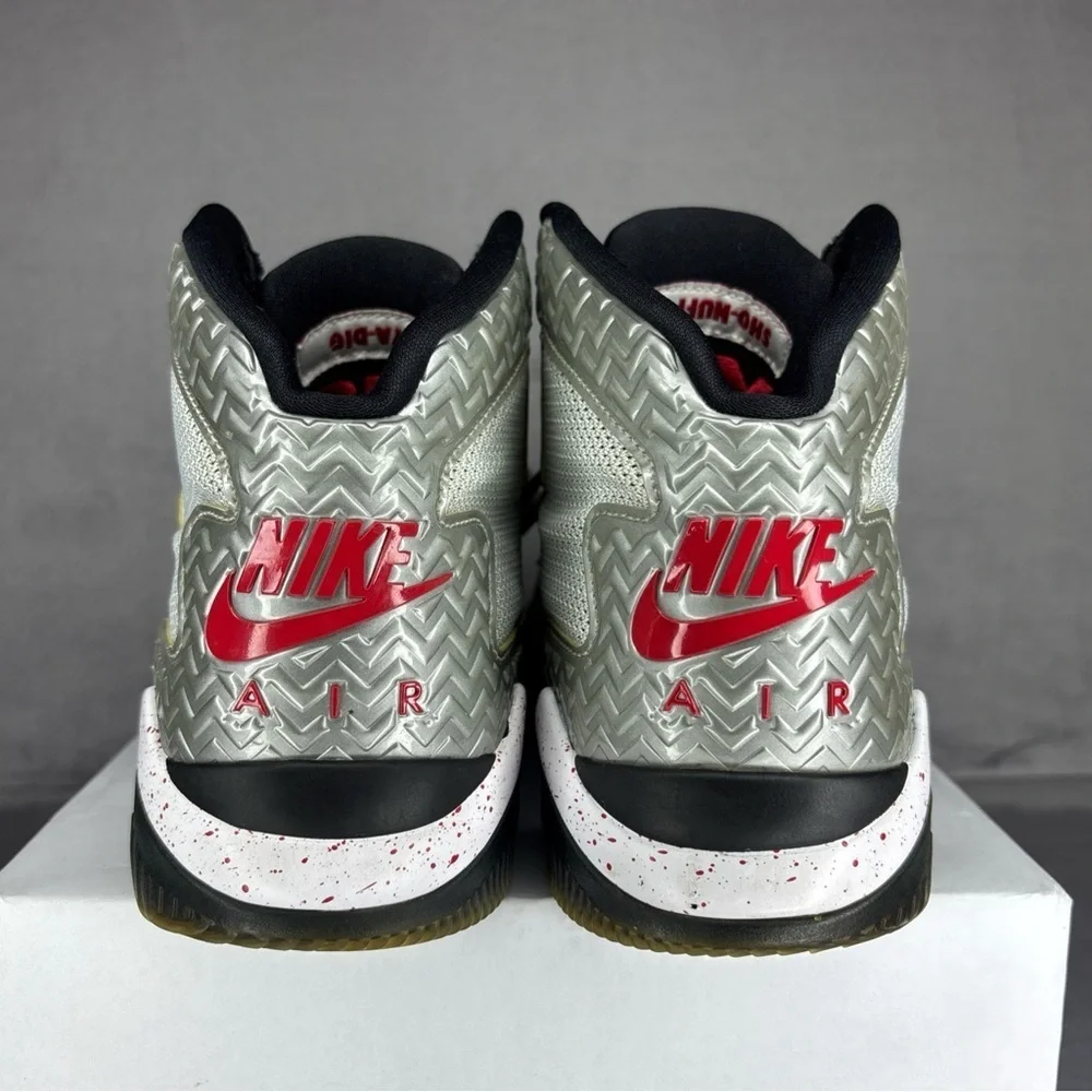 Nike Air Jordan Spike Forty White Cement Red Mid Top Sneakers Sz 9